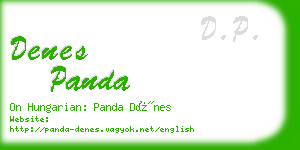 denes panda business card